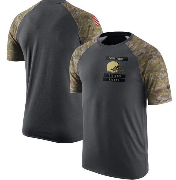 Browns Anthracite Salute to Service Men's Short Sleeve T-Shirt