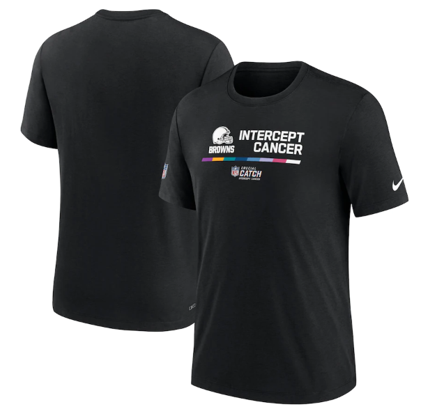 Men's Cleveland Browns 2022 Black Crucial Catch Performance T-Shirt