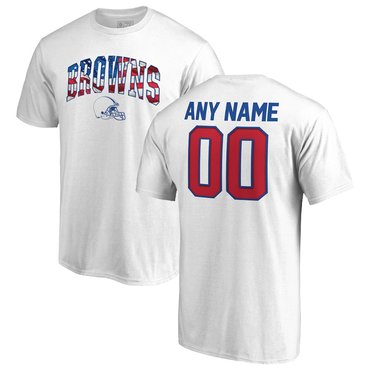 Cleveland Browns NFL Pro Line By Fanatics Branded Any Name & Number Banner Wave T-Shirt White