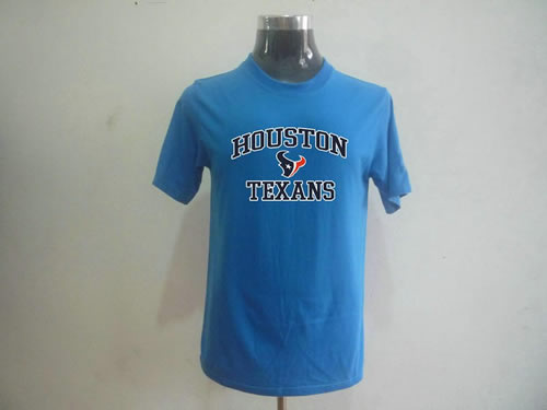 nfl houston texans big & tall heart & soul t-shirt light blue