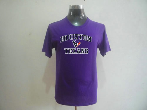 nfl houston texans big & tall heart & soul t-shirt purple
