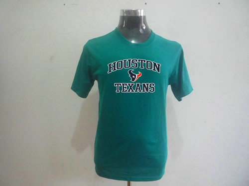 nfl houston texans big & tall heart & soul t-shirt green