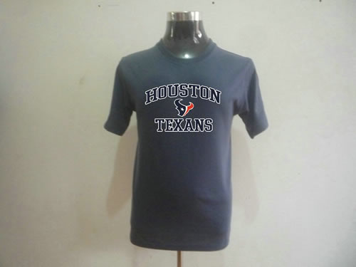nfl houston texans big & tall heart & soul t-shirt grey