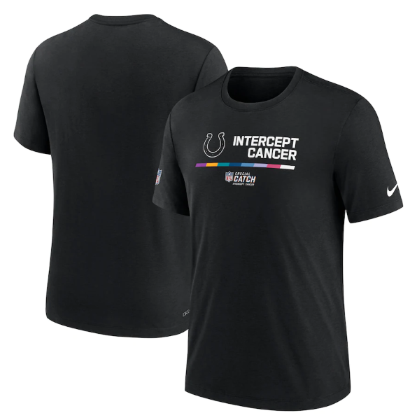 Men's Indianapolis Colts 2022 Black Crucial Catch Performance T-Shirt