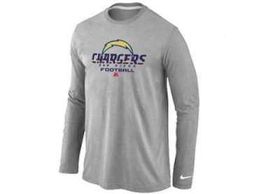 NEW San Diego Charger Critical Victory Long Sleeve T-Shirt Grey