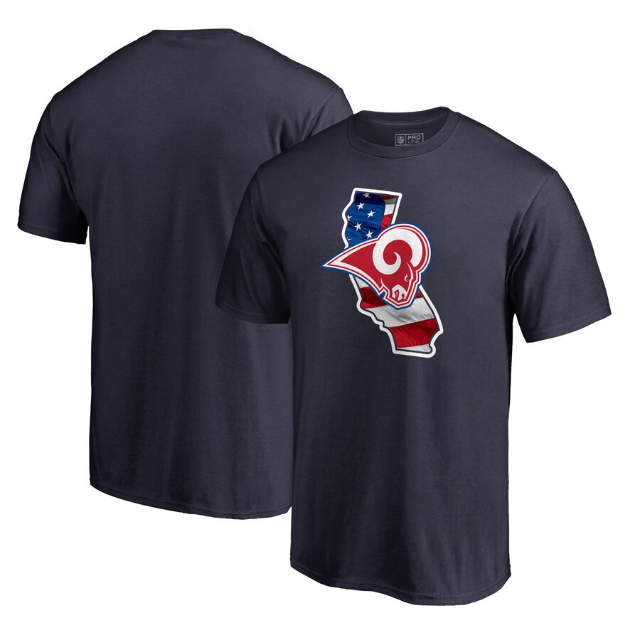 Los Angeles Rams NFL Pro Line By Fanatics Branded Banner State T-Shirt Navy