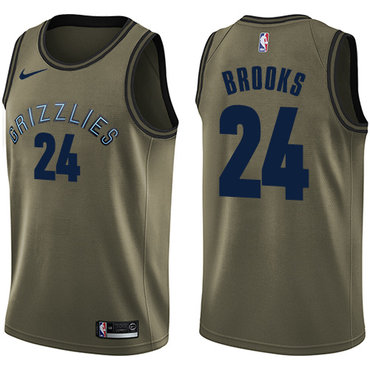 Nike Grizzlies #24 Dillon Brooks Green Salute to Service NBA Swingman Jersey