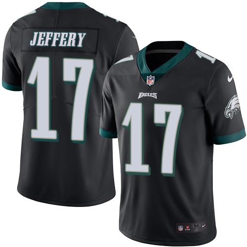 Nike Eagles #17 Alshon Jeffery Black Youth Stitched NFL Limited Rush Jersey