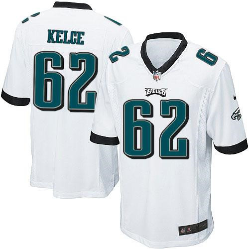 Youth NEW Eagles #62 Jason Kelce White Stitched NFL New Elite Jersey