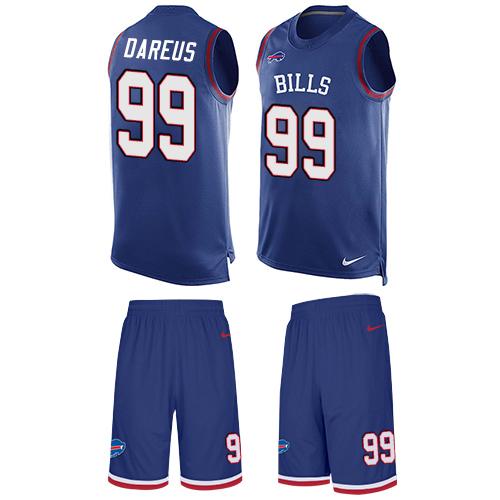 Nike Bills #99 Marcell Dareus Royal Blue Team Color Men's Stitched NFL Limited Tank Top Suit Jersey