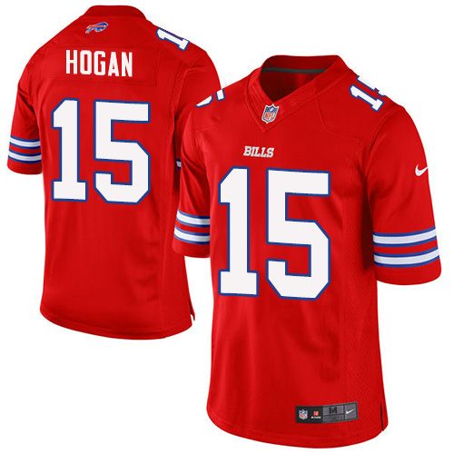 Nike Bills #15 Chris Hogan Red Men's Stitched NFL Elite Rush Jersey