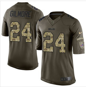 Nike Buffalo Bills #24 Stephon Gilmore Green Men's Stitched NFL Limited Salute To Service Jersey