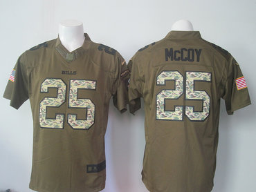 New Buffalo Bills #25 LeSean McCoy Nike Green Salute To Service Limited Jersey