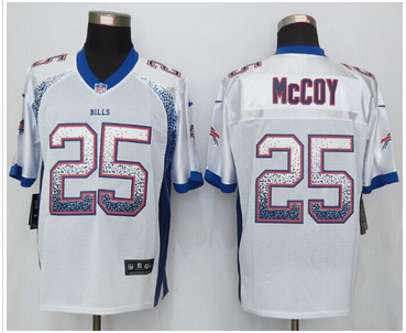 Nike Buffalo Bills #25 LeSean McCoy Drift Fashion White Elite Jerseys