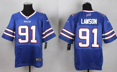 New Buffalo Bills #91 Manny Lawson Royal Blue Team Color Men's Stitched NFL New Elite Jersey