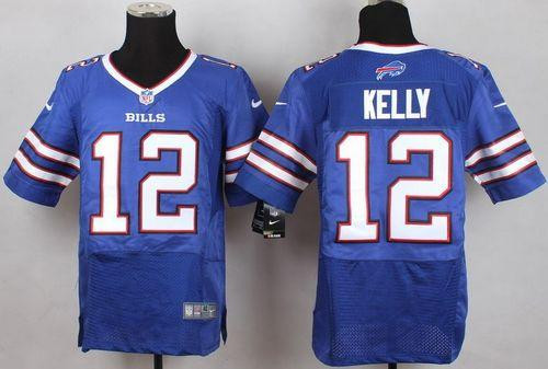 New Buffalo Bills #12 Jim Kelly Royal Blue Team Color Men's Stitched NFL New Elite Jersey