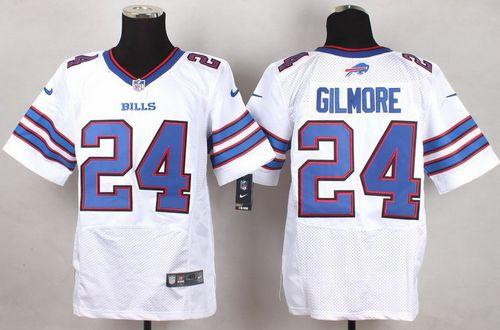New Buffalo Bills #24 Stephon Gilmore White Men's Stitched NFL New Elite Jersey