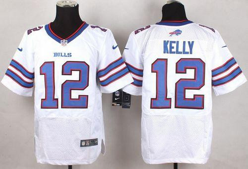 New Buffalo Bills #12 Jim Kelly White Men's Stitched NFL New Elite Jersey