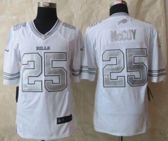 Nike Buffalo Bills #25 LeSean McCoy White Men's Stitched NFL Limited Platinum Jersey