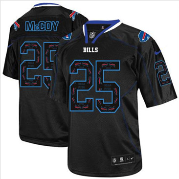 New Buffalo Bills #25 LeSean McCoy New Lights Out Black Men's Stitched NFL Elite Jersey