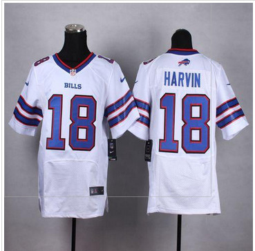 NEW Buffalo Bills #18 Percy Harvin White Men's Stitched NFL New Elite Jersey