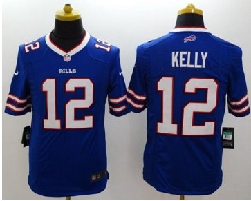 NEW Buffalo Bills #12 Jim Kelly Royal Blue Team Color NFL New Limited Jersey