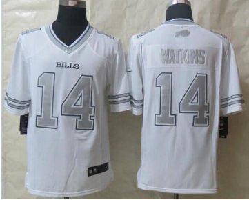 NEW Buffalo Bills #14 Sammy Watkins White NFL Limited Platinum Jersey