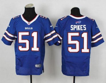 New Buffalo Bills #51 Brandon Spikes Royal Blue Team Color NFL New Elite Jersey