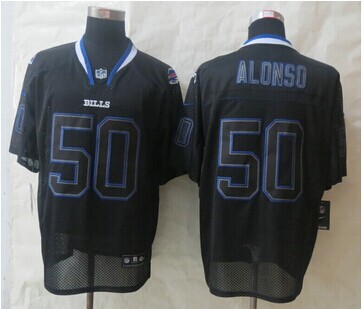 New Buffalo Bills #50 Kiko Alonso Lights Out Black Elite Jersey