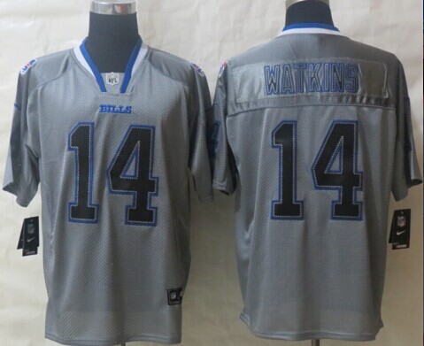 NEW Buffalo Bills #14 Sammy Watkins Lights Out Grey NFL Elite Jersey