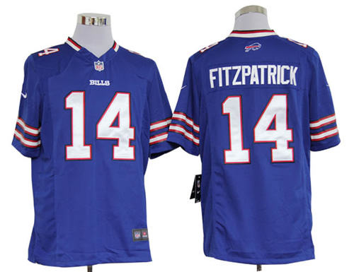 2012 NEW NFL Buffalo Bills 14 Ryan Fitzpatrick Blue Jerseys (Game)