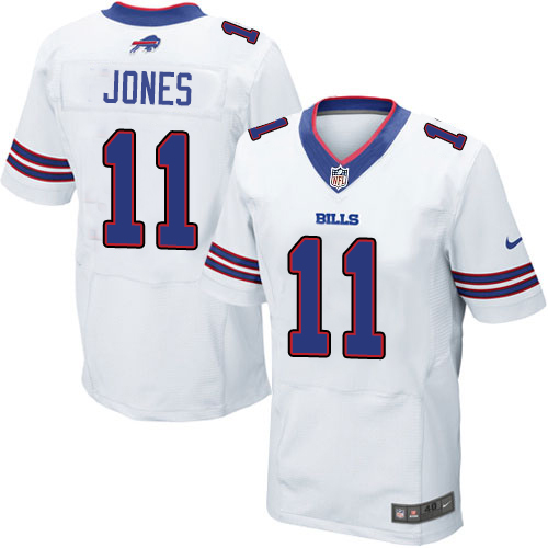Nike Bills #11 Zay Jones White Men's Stitched NFL New Elite Jersey