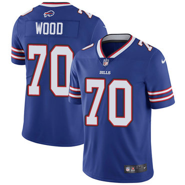 Nike Bills #70 Eric Wood Royal Blue Team Color Men's Stitched NFL Vapor Untouchable Limited Jersey
