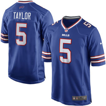 New Buffalo Bills #5 Tyrod Taylor Royal Blue Team Color Men's NFL New Game Jersey