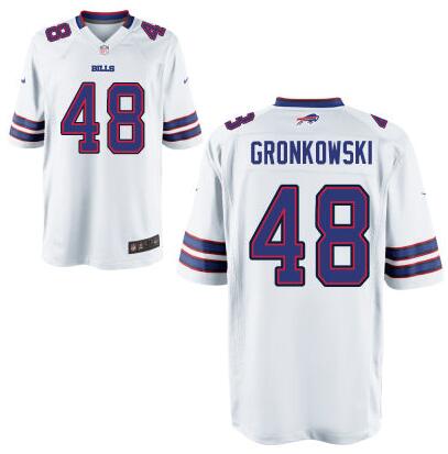 Men's Buffalo Bills #48 Glenn Gronkowski Nike White Elite 2016 Draft Pick Jersey