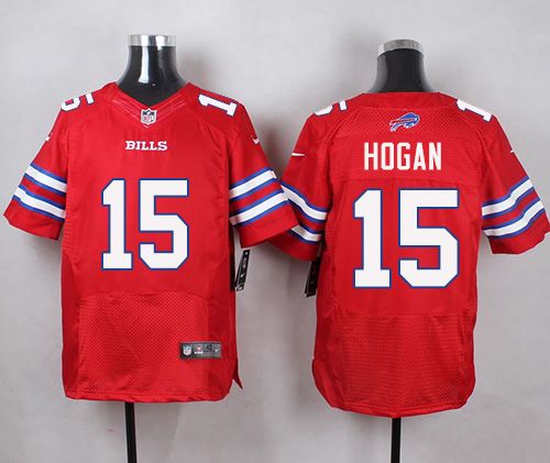 Nike Bills #15 Chris Hogan Red Men's Stitched NFL Elite Rush jerseys