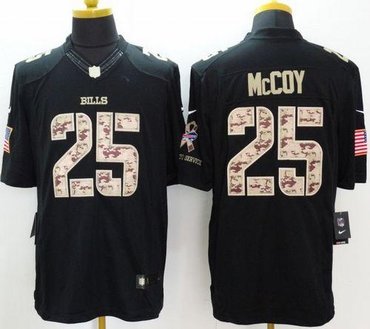 New Buffalo Bills #25 LeSean McCoy Black Men's Stitched NFL Limited Salute to Service jersey