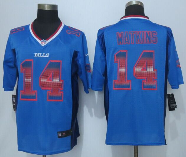 2015 New Buffalo Bills #14 Sammy Watkins Pro Line Blue Fashion Strobe Jersey
