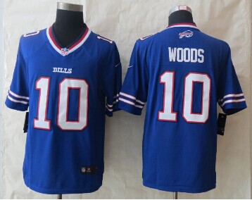 New Buffalo Bills 10 Woods Blue Limited Jersey