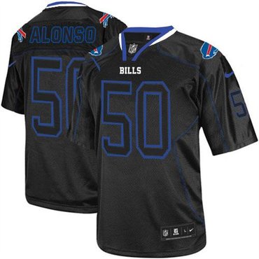 New Buffalo Bills #50 Kiko Alonso Out Black Elite Jerseys