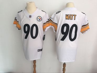 Nike Steelers 90 T.J. Watt White Vapor Untouchable Player Elite Jersey