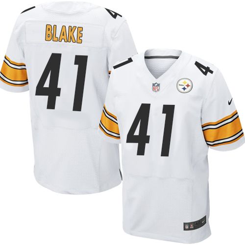 Nike Steelers #41 Antwon Blake White Men's Stitched NFL Elite Jersey