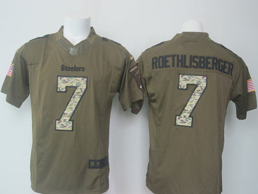 Nike Steelers #7 Ben Roethlisberger Green Men's Stitched NFL Limited Jersey