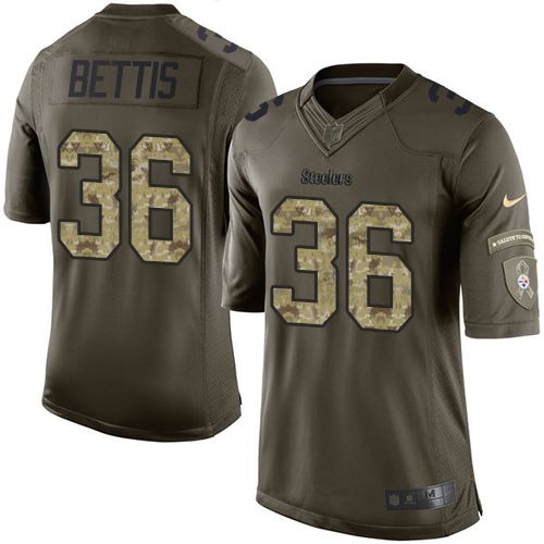 Nike Steelers #36 Jerome Bettis Green Men's Stitched NFL Limited