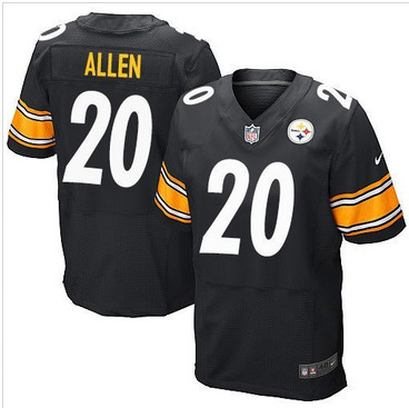 Nike Pittsburgh Steelers #20 Will Allen Black Team Color Men's Stitched NFL Elite Jersey