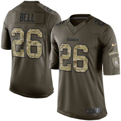 Men's Pittsburgh Steelers 26 Le'Veon Bell Nike Green Salute To Service Limited Jersey