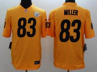 Nike Pittsburgh Steelers #83 Heath Miller Gold NFL Limited Jersey