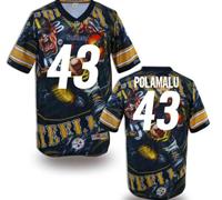 Pittsburgh Steelers #43 POLAMALU Men's Stitched NFL Elite Fanatical Version Jersey (1)
