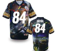 Pittsburgh Steelers #84 BROWN Men's Stitched NFL Elite Fanatical Version Jersey (2)