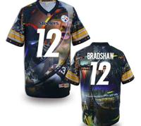 Pittsburgh Steelers #12 BRADSHAW Men's Stitched NFL Elite Fanatical Version Jersey (2)
